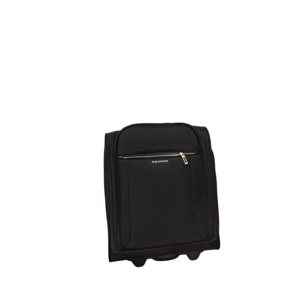 Ricardo Black Gray Softr Shell Carry On Suitcase Roller